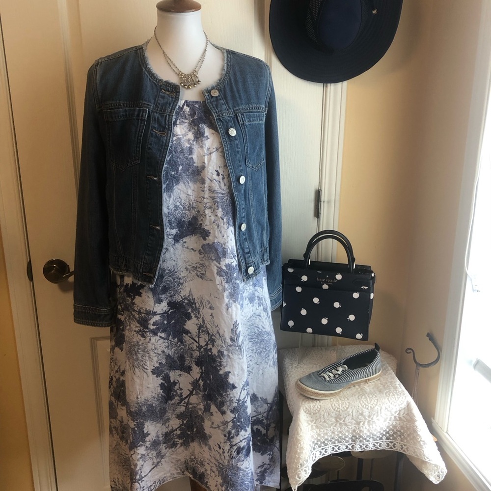 Tommy Bahama Denim Jacket distressed look
